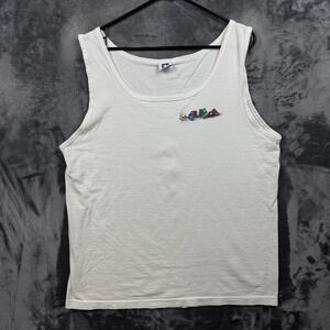 Converse Tank Top Mens Large White Vintage Made in USA Graphic Sneaker